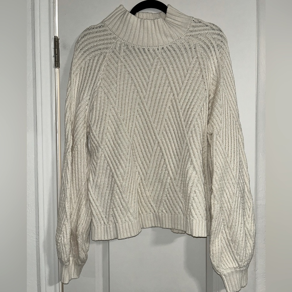 White/Cream Pink Lily Sweater